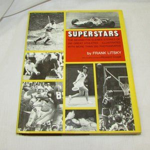 SUPERSTARS Sports Vintage Used Book BY FRANK LITSKY 1975 Famous Athletes